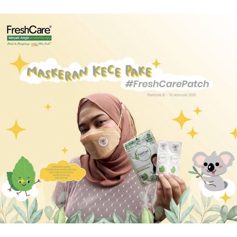 Freshcare Eucalyptus Patch pengharum masker sticker wangi therapy melegakan pernapasan