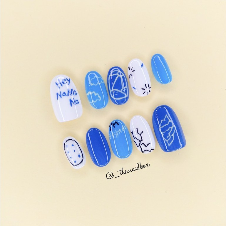 THE NAILBOXBTS "On" (KPOP EDITION) - Kuku palsu / fake nails Kpop nail art handmade custom
