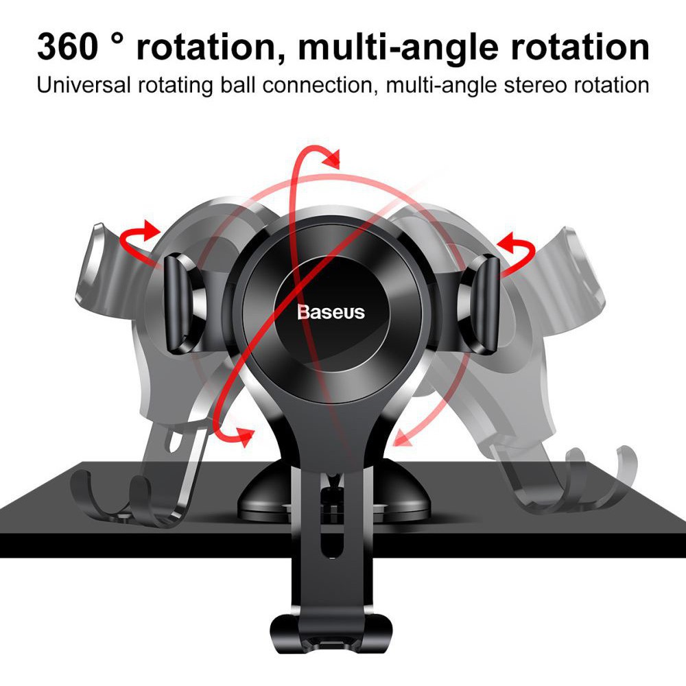 BASEUS ORIGINAL Car Holder Osculum Type Gravity Mobile Phone Mount Mobil Universal GPS Dashboard Ori