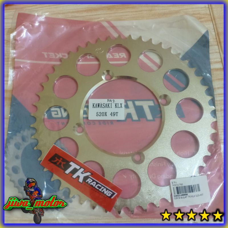 gear gir belakang 520 klx dtracker 150 TK racing ukuran 45 46 47 48 49 50 gir belakang klx dtracker 