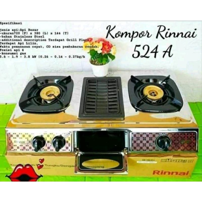 Kompor gas Rinnai 3 tungku