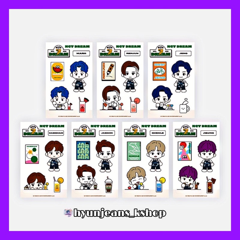 [READY STOCK] NCT DREAM Official Merch - Removable Luggage Sticker Cafe 7 Dream (Merchandise Jeno, J