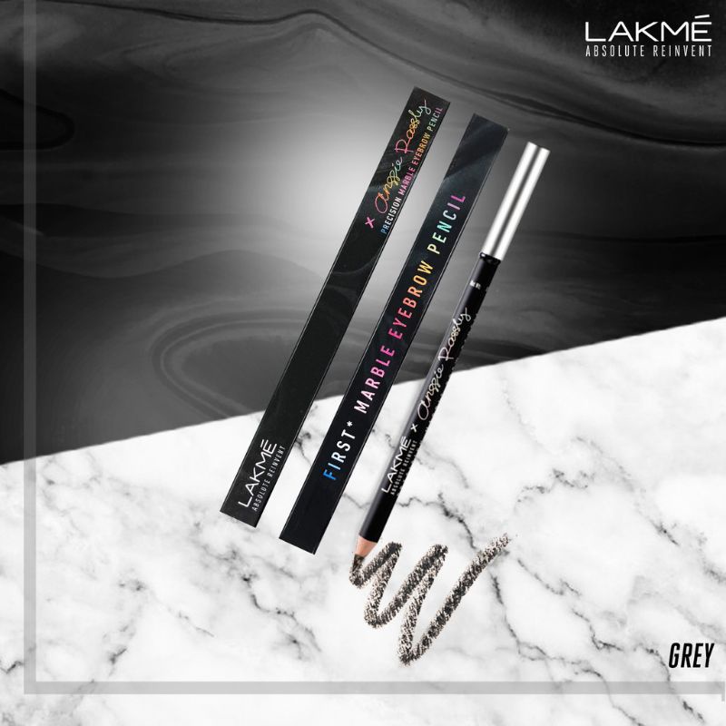 (ORIGINAL) Lakme Make Up Pensil Alis Anggie Rassly Marble Eyebrow Pencil Grey