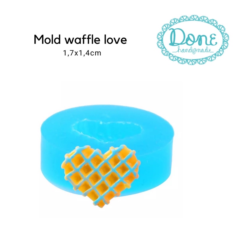 mold waffle mold heart bentuk kue mold resin mold clay mold fondant