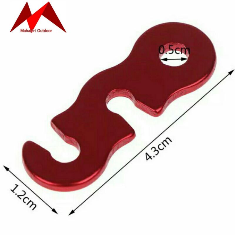 Stopper pengencang tali tenda gesper tensioner guyline runner tent flysheet aluminium alloy UL