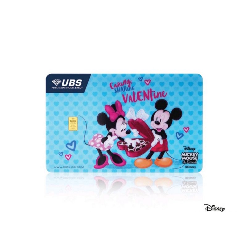 ubs logam mulia 0.1g edisi valentine Disney mickey/ubs 0.1g/logam mulia ubs 0.1g