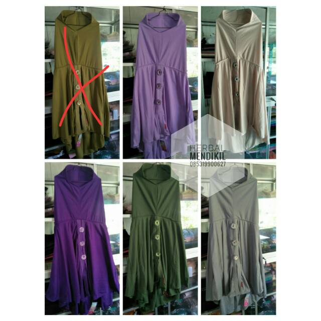 Jilbab shafa aflaha bunga timbul