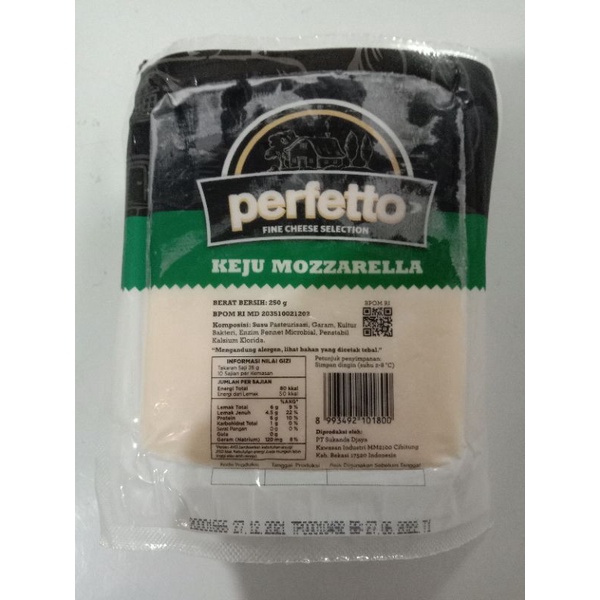 

PERFETTO KEJU MOZZARELLA 250 G