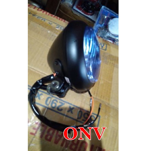 Lampu depan tembak ONS batok hitam