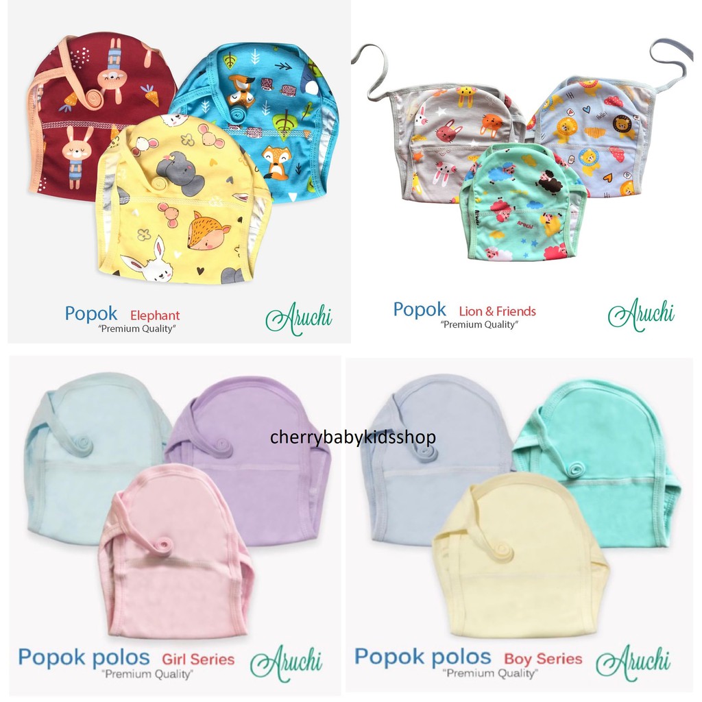 Popok Bayi Aruchi 3pcs Bahan Lembut &amp; Nyaman