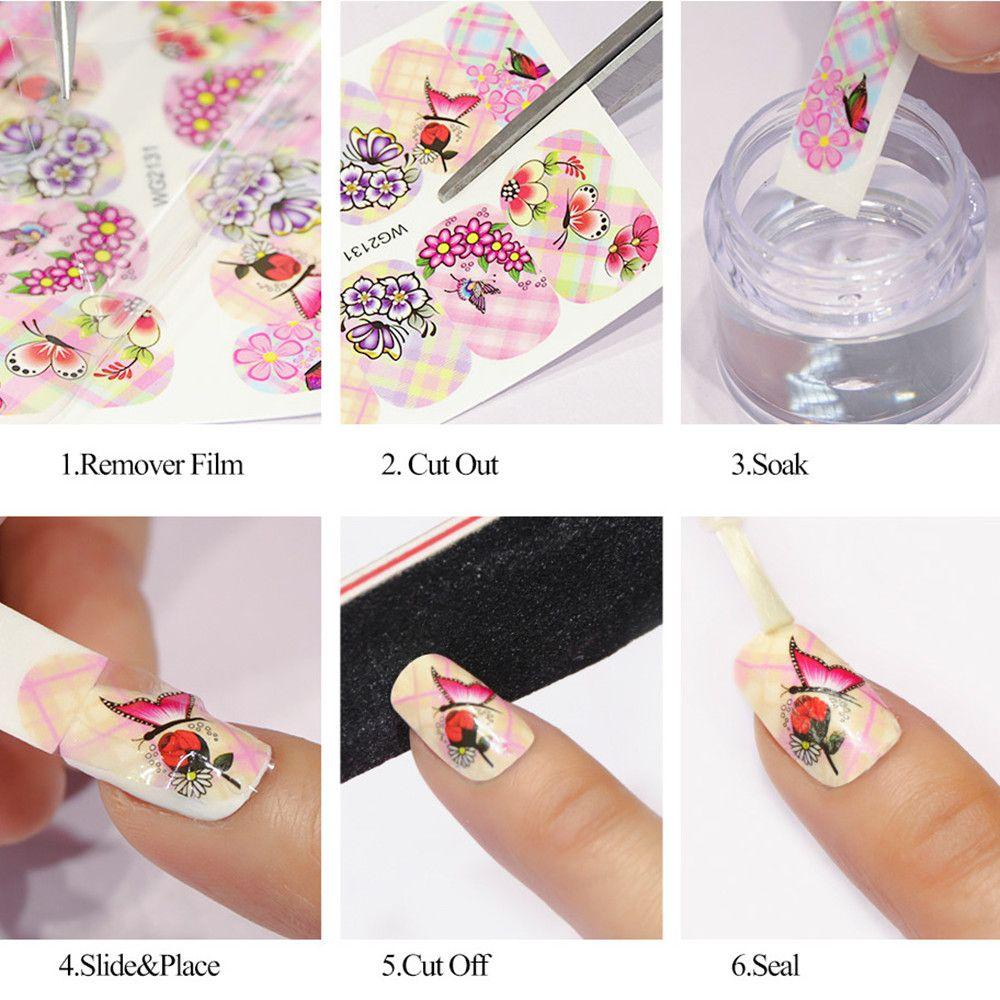 Preva Merry Christmas Sliders Manicure Aksesoris Dekorasi Natal Kartun Elk Xmas Pohon Nail Art Decals