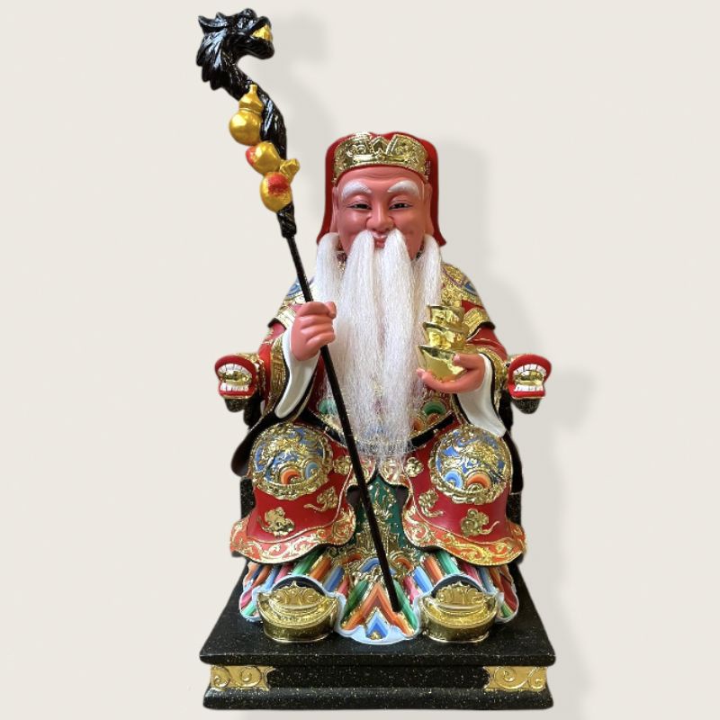 patung dewa bumi tutikong tecukong warna full kayu 16 inch