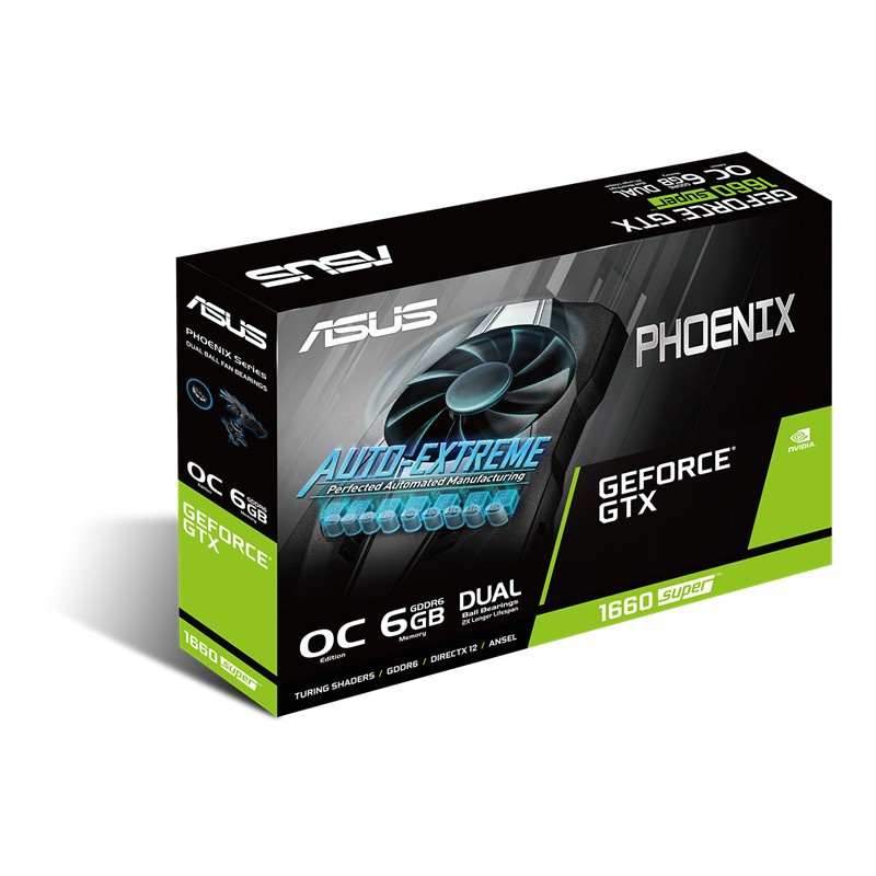 Vga Asus GTX 1660 Super Phoenix OC 6GB - Asus Geforce GTX 1660 Super - Geforce GTX1660 Super 6GB