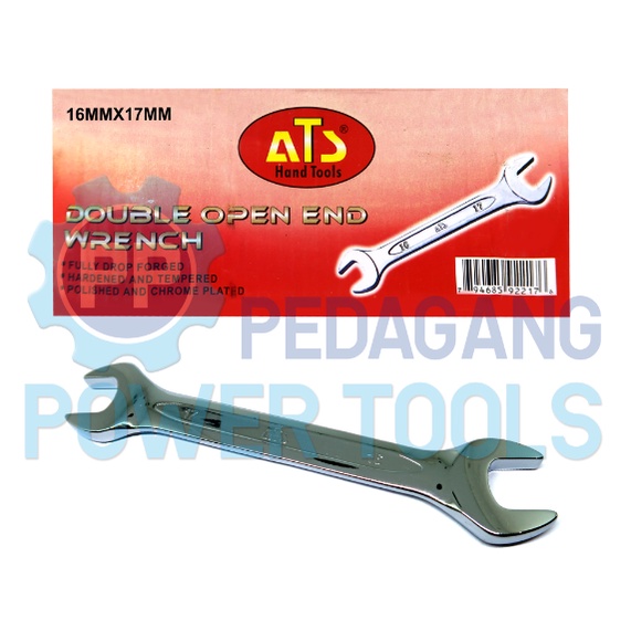 ATS KUNCI PAS 16 X 17 MM 16X17 DOUBLE OPEN END SPANNER WRENCH INGGRIS