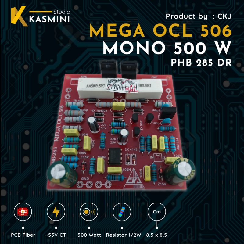 Kit Power Amplifier Mega OCL 506 (SOCL 506) Mono 500 Watt