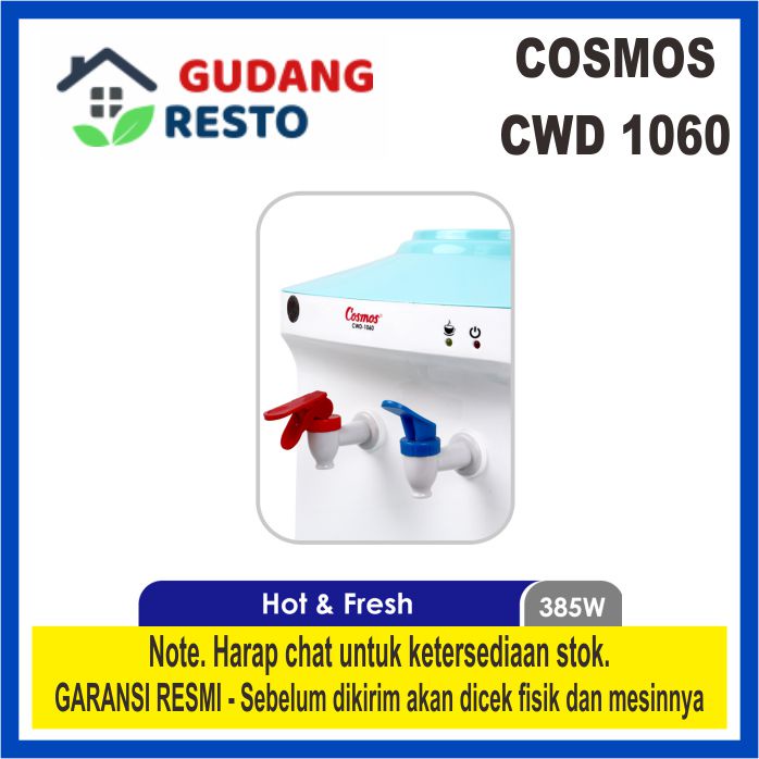 COSMOS DISPENSER AIR GALON ATAS CWD 1060 / CWD1060 PANAS DAN NORMAL / HOT &amp; FRESH WATER DISPENSER CWD-1060 UKURAN GALON 18L