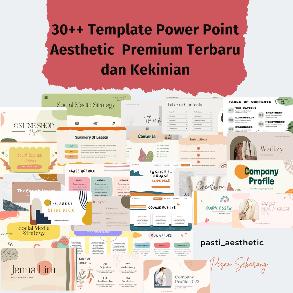 

30++ Template Power Point (Powerpoint) PPT Aesthetic Premium Terbaru Lengkap