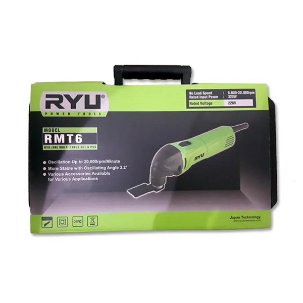 RYU RMT 6 Multi tools set 6 pcs Mesin Multi Oskilasi Oscilating Cutter Grinder Multitool set Ryu RMT