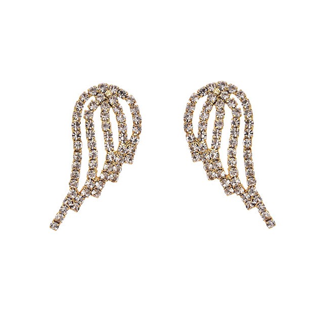 LRC Anting Tusuk Fashion Alloy Stud Wing Ear Studs D94093