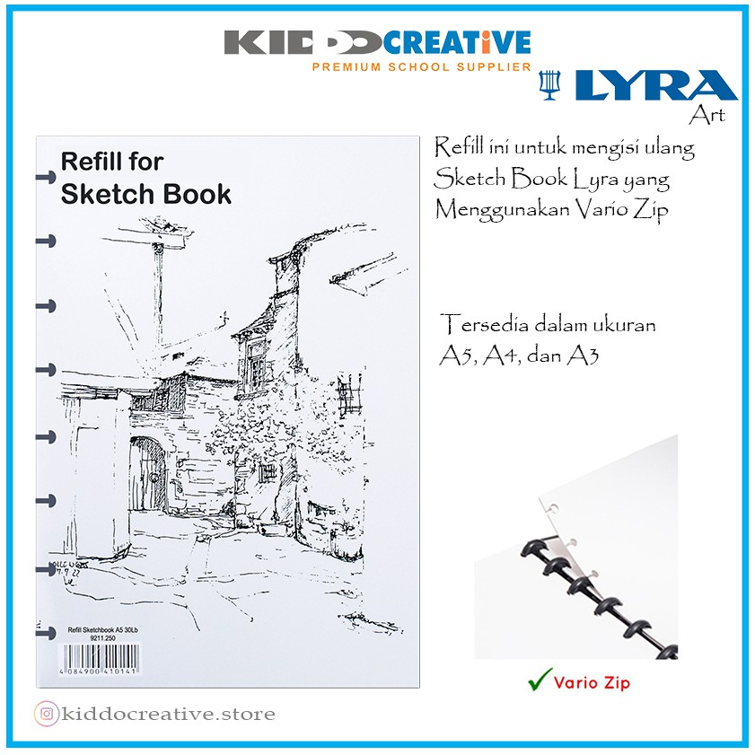 

LYRA-REFILL SKETCH BOOK A4 30 SHT