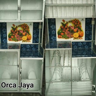  HFH Lemari  rak piring 2  pintu  aluminium  Shopee Indonesia