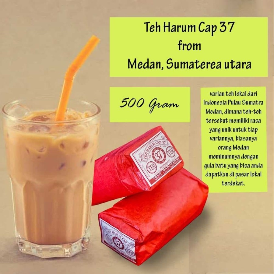 Bubuk Teh 500gr - Teh Harum Cap 37 Khas Medan