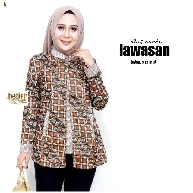 Blus cardi lawasan batik modern