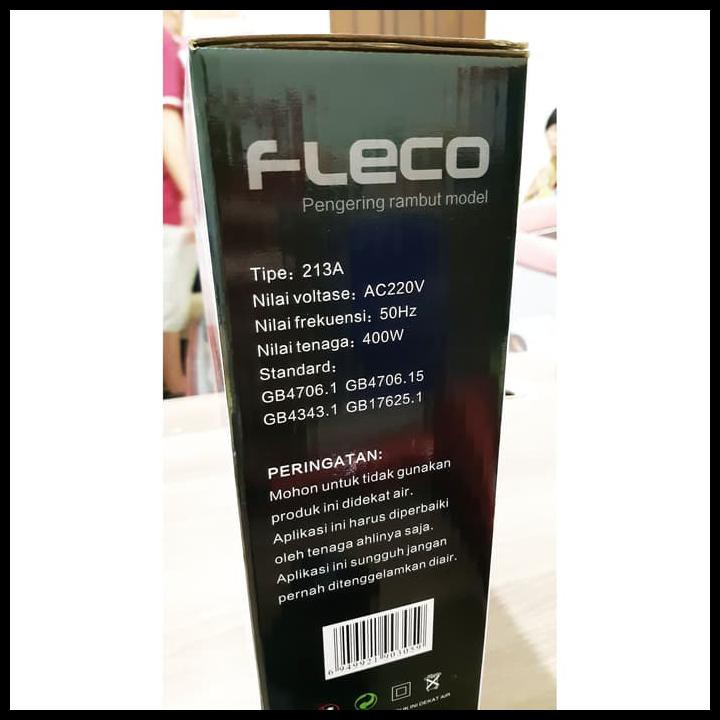 Hair Dryer Fleco 213A 400W Besar - Pengering Rambut Travel Hairdryer Original