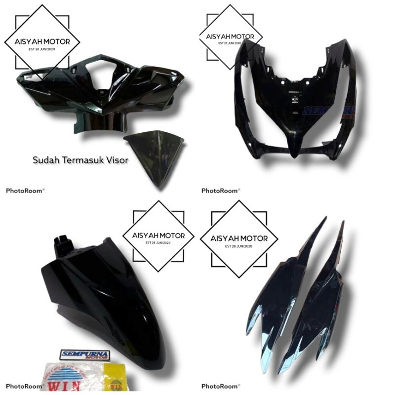 Bodi Halus Honda Vario 125 FI CBS Warna Hitam