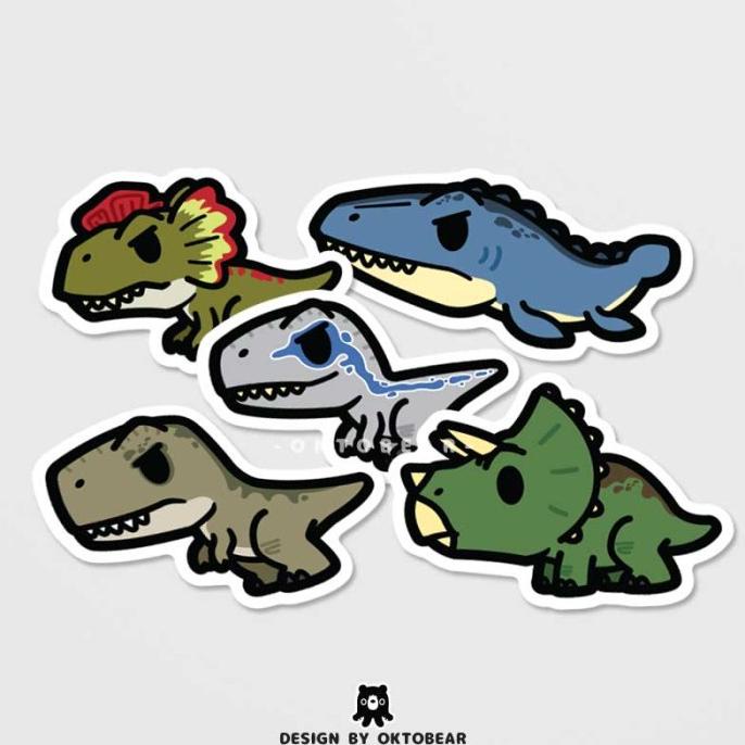 

(BISA COD) Sticker Vinyl Diecut Jurassic World Dinosaurs BOOM SALE Kode 885