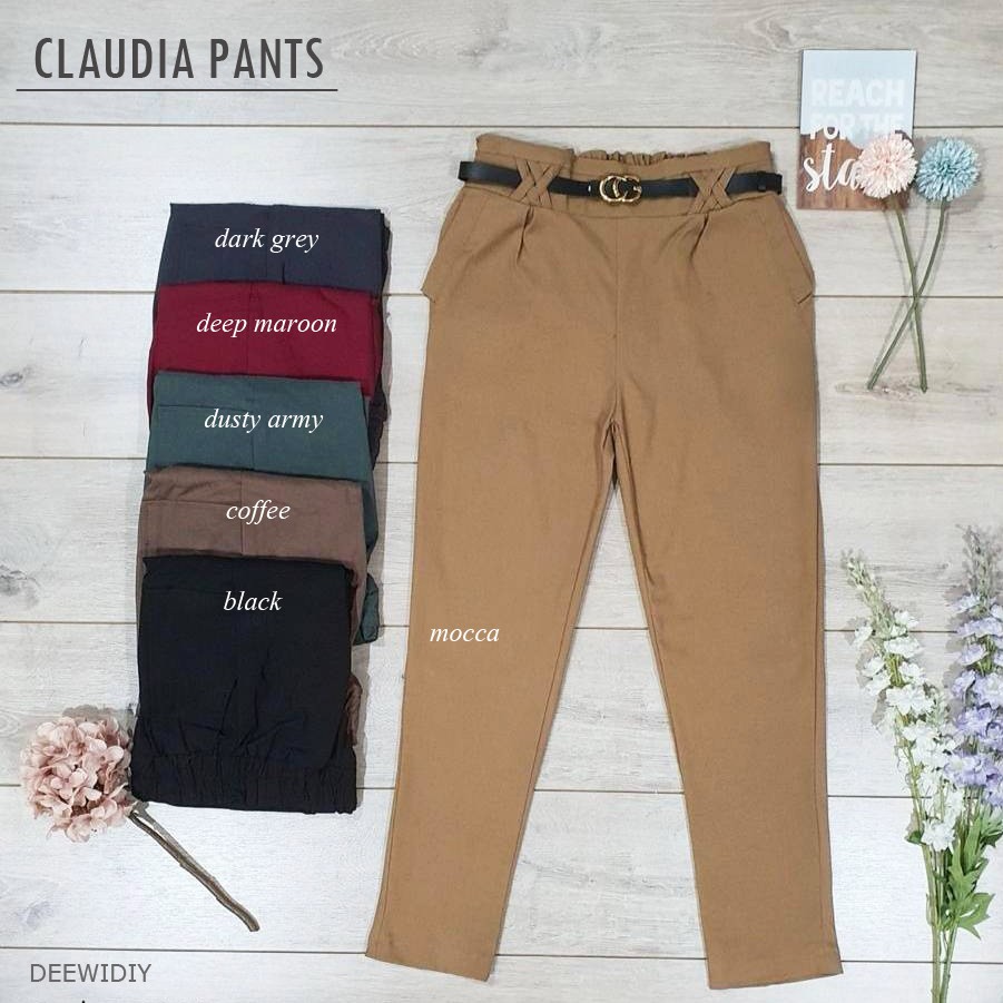 CELANA PANJANG KERJA WANITA HARGA TERJANGKAU - CLAUDIA PANTS DEEWIDIY