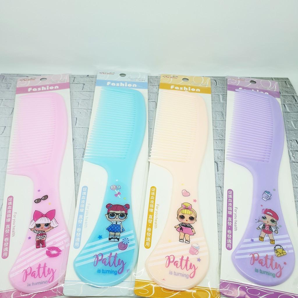 Toply shop Sisir  rambut  gagang karakter lucu motif warna