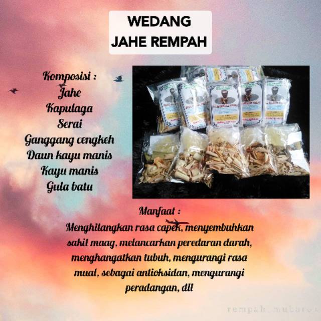

WEDANG JAHE REMPAH MURAH