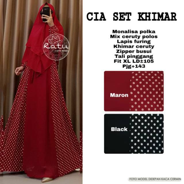 gamis set hijab cia syari ori ratu