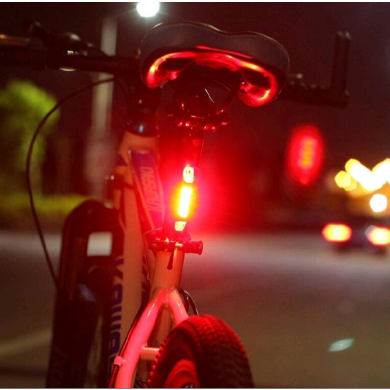 Lampu Belakang Sepeda LED USB Rechargeable