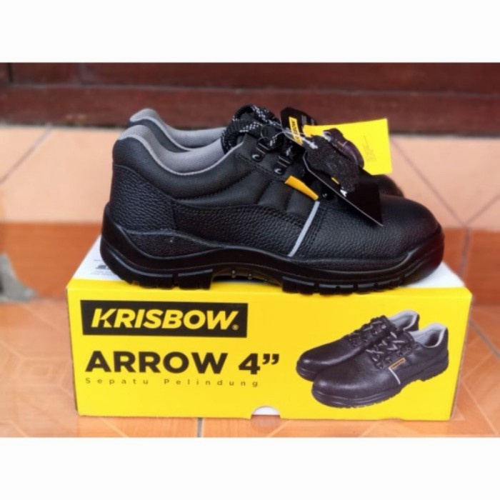 Sepatu Safety Krisbow ori 4 inch arrow - Hitam 41
