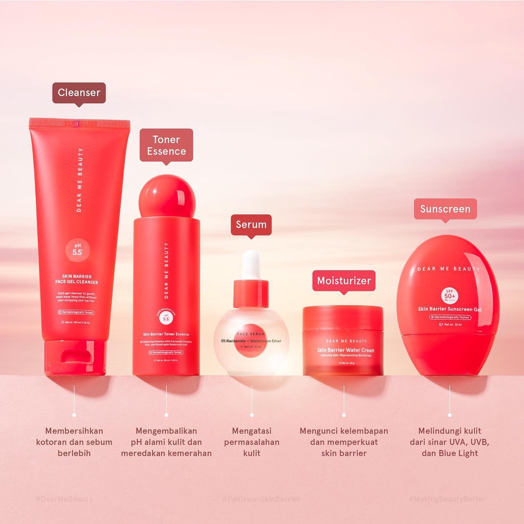 Dear Me Beauty Skin Barrier Face Gel Cleanser l Dear Me Beauty Skin Barrier Toner Essence l Dear Me 