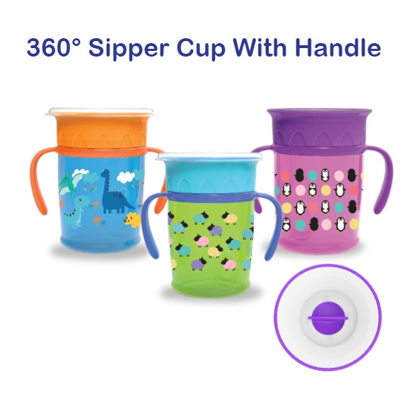 Baby Safe Sipper Cup Botol Minum Anak 360 Derajat Anti Tumpah 270 ml AP013