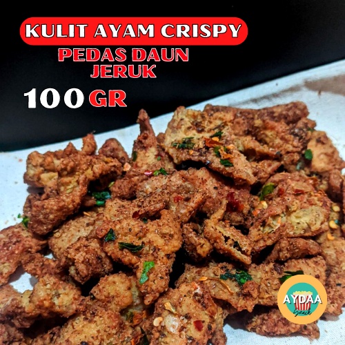 Jual Kripik Keripik Kulit Ayam Crispy 100gram Pedas Daun Jeruk Cabe