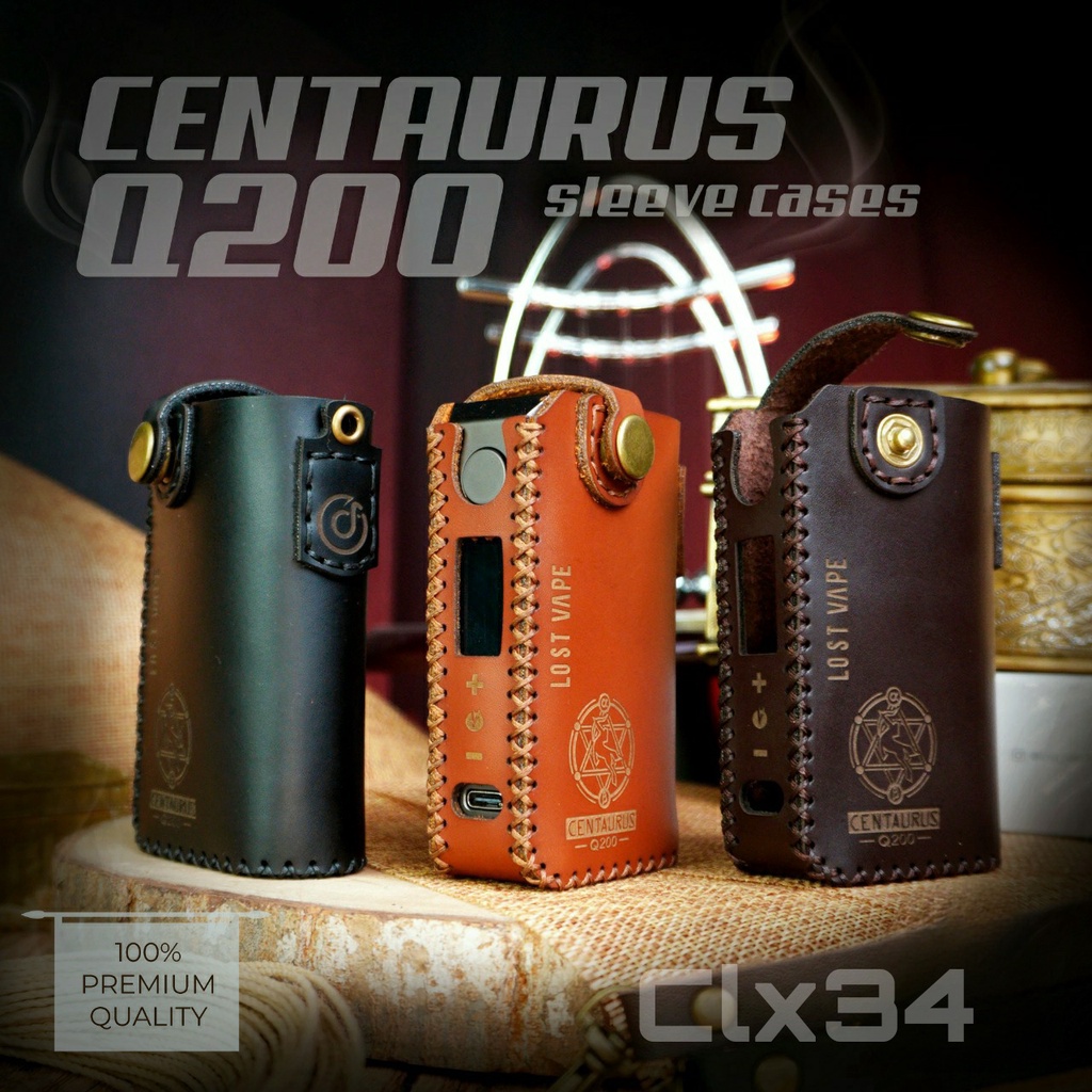 (Lanyard Free) Premium Sleeve Case centaurus q200 free tali lanyard / holder casing centaurus q200 leather sleeve
