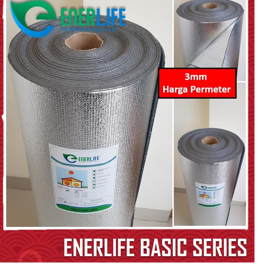 ❆ Harga Alumunium Foil Atap Foam Double 3mm Per meter EnerLife B-3M2 ☋