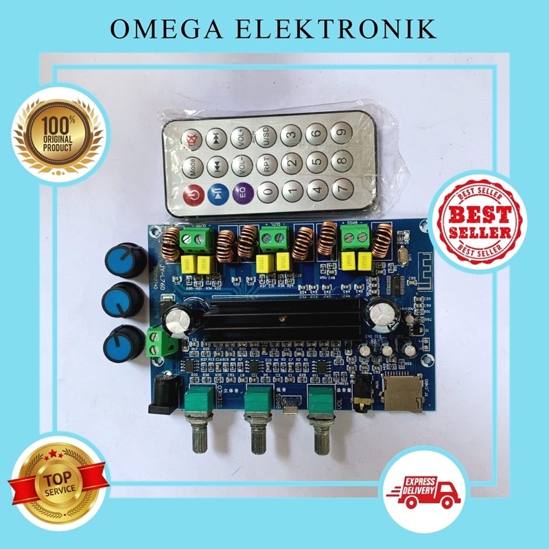 Ampli Class D TPA 3116+pot Versi 2.1 50W+50W+100W Subwoofer/Kit Ampli TPA 3116D2 Bluetooth 5.0 Versi