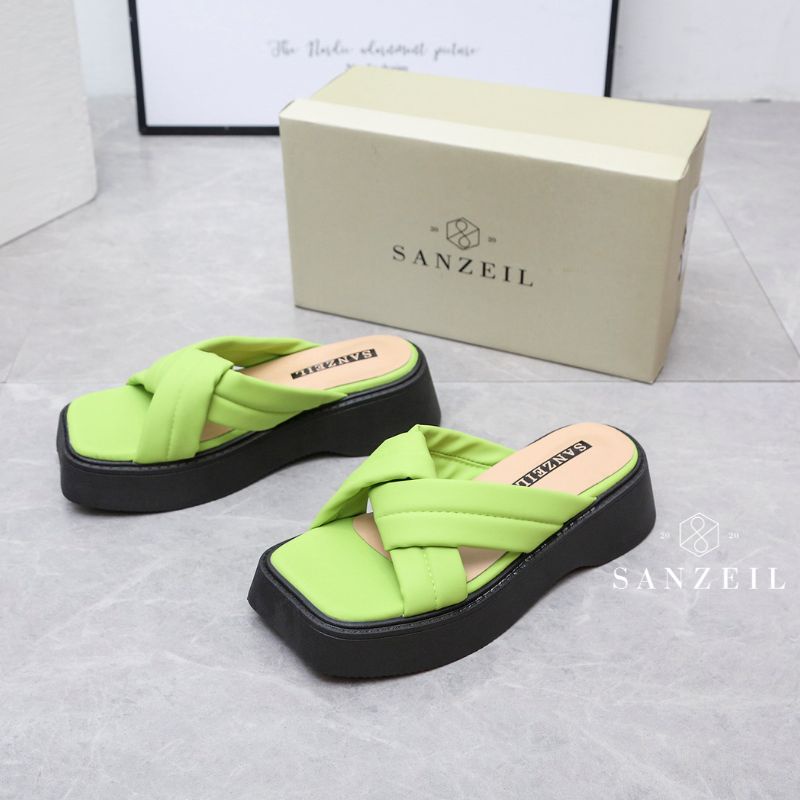 DDXX0079 Wedges Sandal Wanita Fashion Import CAMILLE Slip On Ready Jakarta Bisa COD (WIth Box)