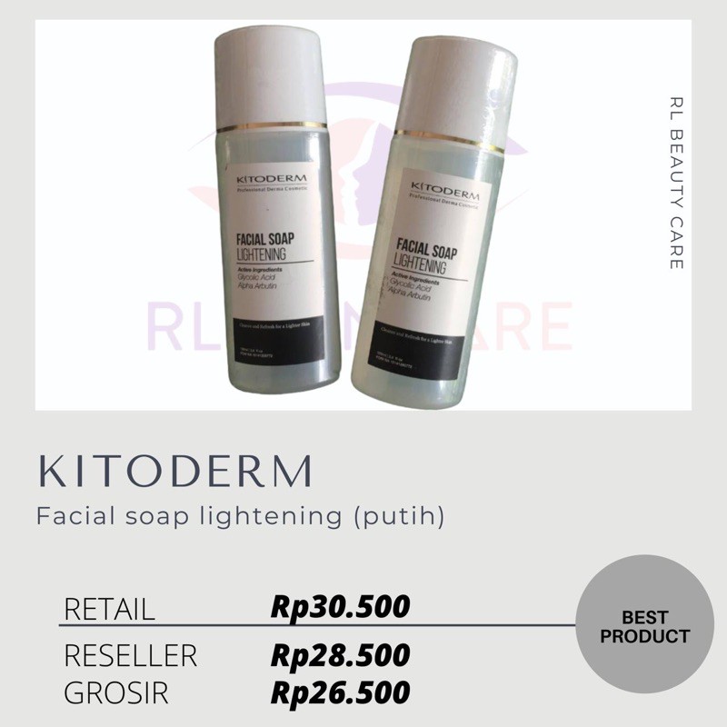 KITODERM FACIAL SOAP LIGHTENING (PUTIH)