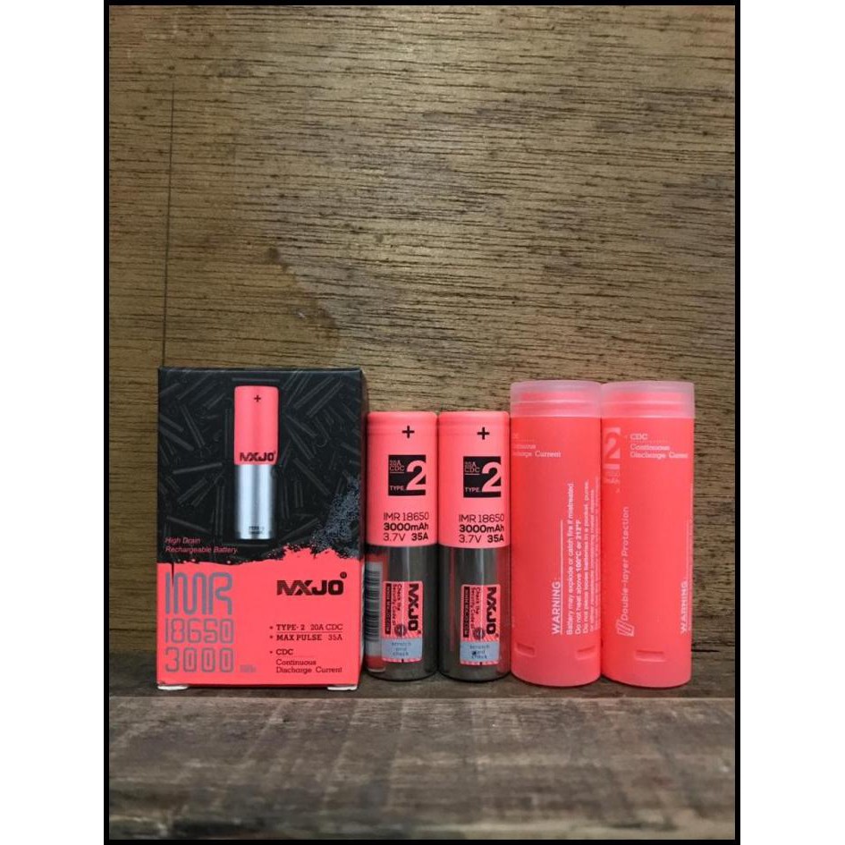 New Mxjo 18650 3000Mah 3.7V 35A Orange Baterai Battery Vape Batre