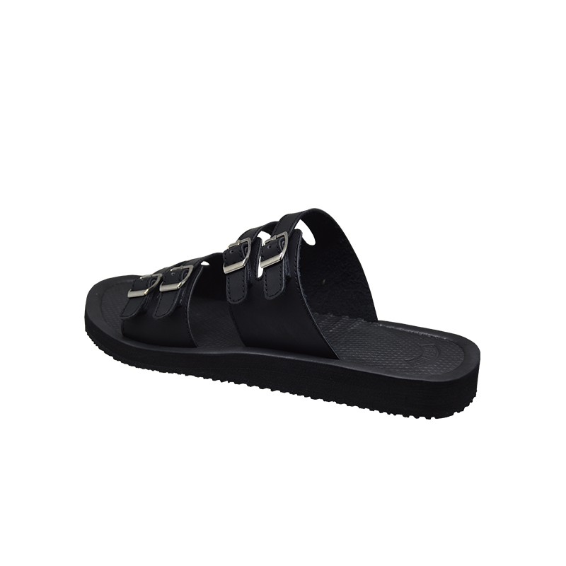 THREE BOX - Sandal Slide Cirninus Black Oversize Ringan Big Jumbo Size 45 46 47 48 49