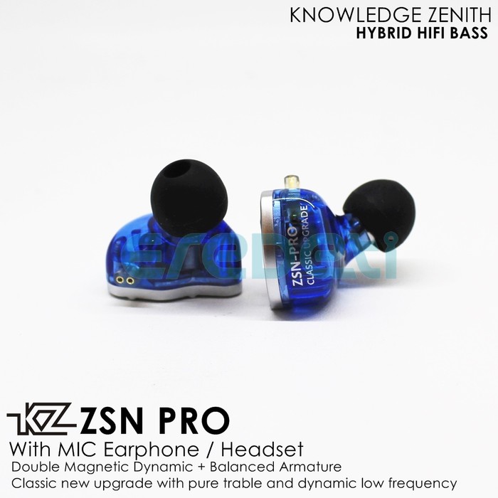 Promo Knowledge Zenith Kz Zsn Pro With Mic Earphone Headset