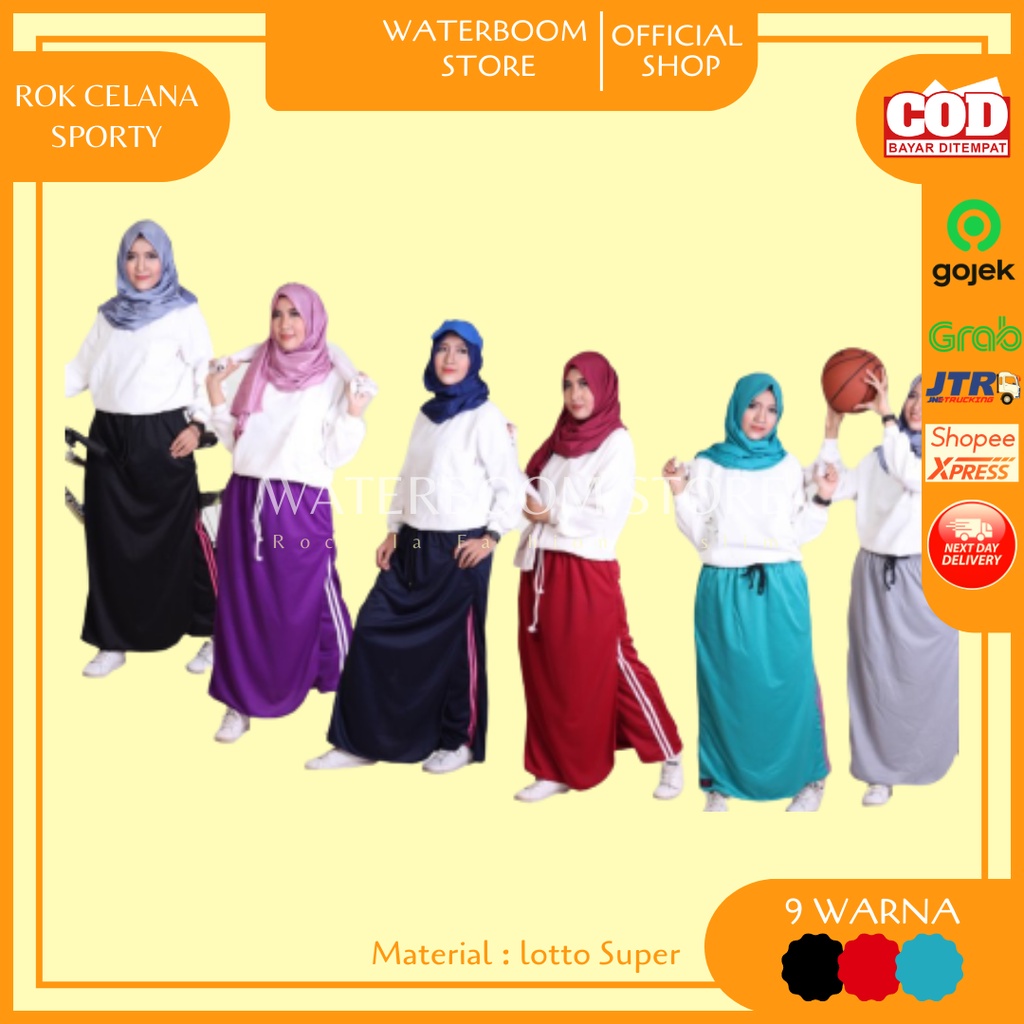 Rocella Rok Celana Sporty - BAWAHAN TRAINING WANITA ROK CELANA OLAHRAGA WANITA PREMIUM BAHAN LOTTO