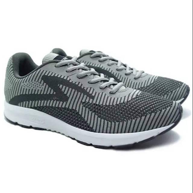 Sepatu Running Lari Specs Overdrive Ash Grey Dark Granite White Dark Cool Grey 200530