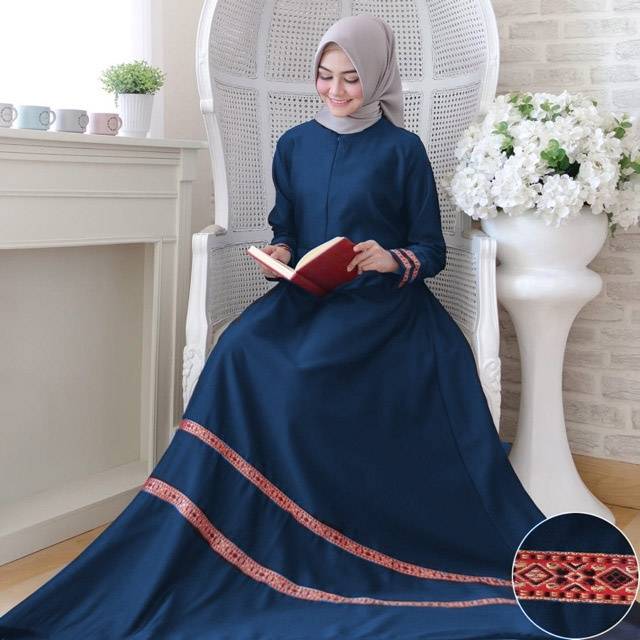 ANDIEN - Gamis Muslim Luar Biasa FC MARLINA MAXI  ASLI LD 110 Langsing Syari Nyaman Dipakai